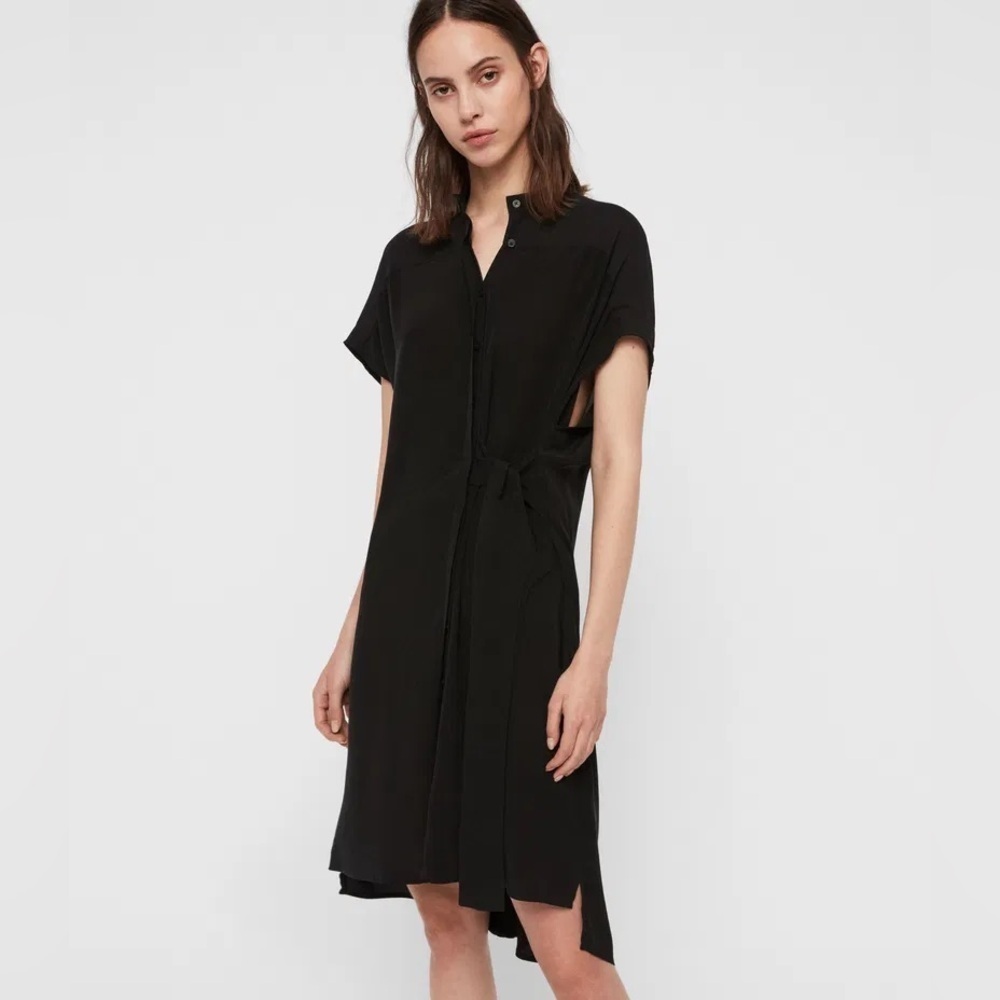All Saints Willow Dress in Black - Size L
